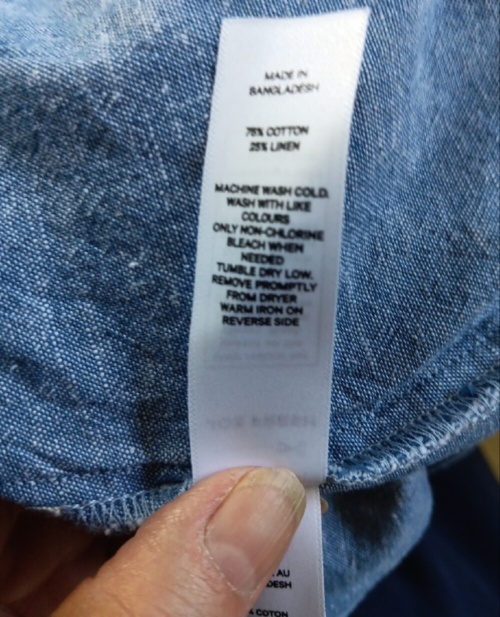 Joe Fresh Blue Chambray Bermuda Shorts Cotton/Linen Women's 1X - Picture 7 of 7